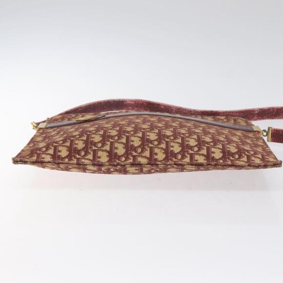 DIOR Trotter Canvas Shoulder Bag Red Gold - Picture 9 of 12